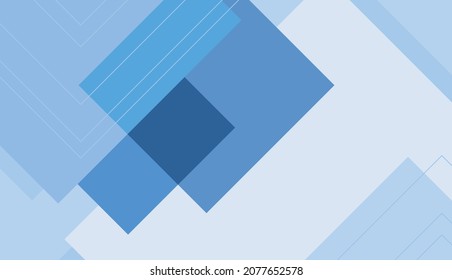 Blue color background with abstract shapes vector design