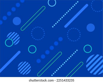 fondo de color azul con algunos elementos de círculo.