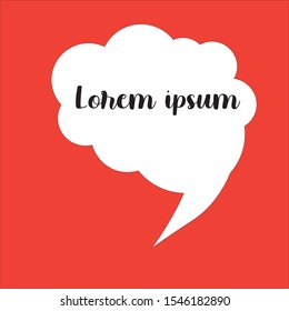 blue color background of speech bubble icons. chat cloud vector.