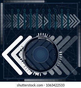 Blue color background technology design si fi wallpaper illustration