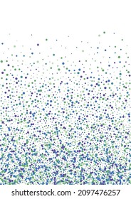 Blue Color Ball Illustration. Green Round Colorful. Confetti Fiesta Background. Purple Element Dot.