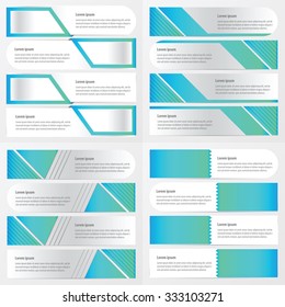 blue color banner pack 4 item 