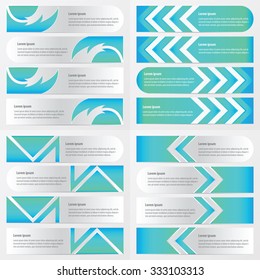 blue color banner pack 4 item 