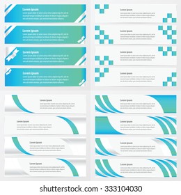 blue color banner pack 4 item 