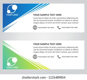 blue color banner set
