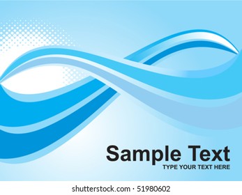 blue color based abstract wave vector illustration