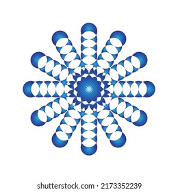 Blue color beautiful circular pattern 