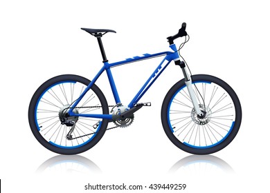 blue color bicycle