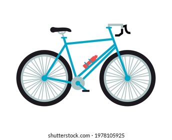 blue color bicycle sport icon