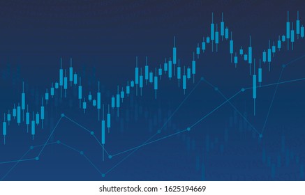 blue color buisness currency market  diagram