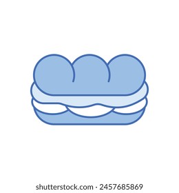 Blue Color Burger King vector icon