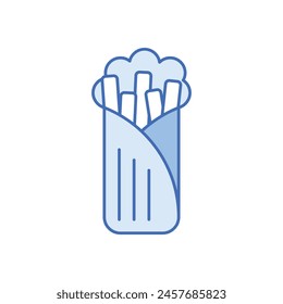 Blue Color Burrito vector icon