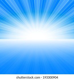 blue color burst background. Vector illustration