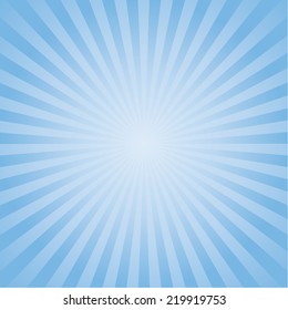 Blue Color Burst Background. Vector Illustration