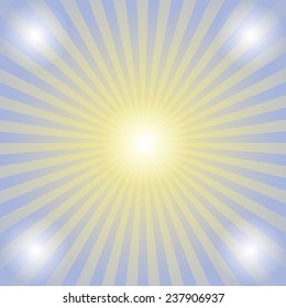 Blue color burst background. Vector illustration