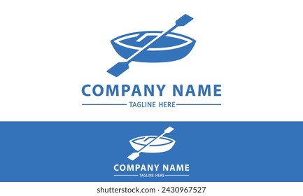 Blue Color Canoe Initial Letter G Logo Design