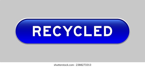 Blue color capsule shape button with word received on gray background