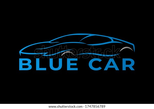 blue color car logo\
design