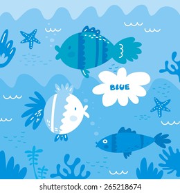 Blue color card