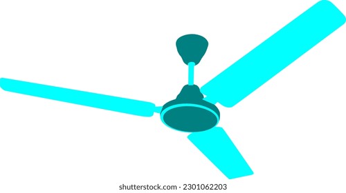 Blue Color Ceiling Fan Design