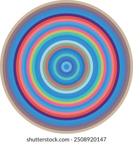 listras de círculo de cor azul, combinação com sua elegância e profundidade. ilustração de vetor de cor azul.