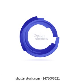 Blue color circle. Vector illustration