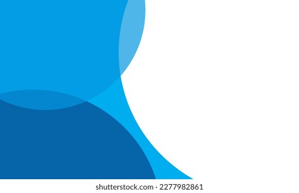 Blue color circles background with overlap layer. For wallpaper, cover, banner, poster, placard and presentation. Blue abstract background for business card and flyer template, vector illustration 