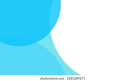 Blue color circles background with overlap layer. For wallpaper, cover, banner, poster, placard and presentation. Blue abstract background for business card and flyer template, vector illustration 