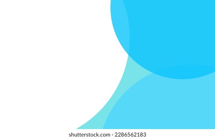 Blue color circles background with overlap layer. For wallpaper, cover, banner, poster, placard and presentation. Blue abstract background for business card and flyer template, vector illustration 