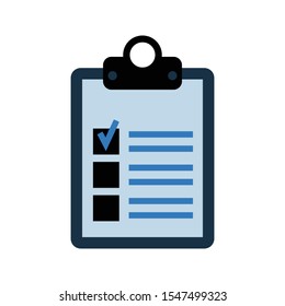 Blue Color combination Business plan checklist icon