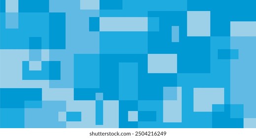 Fondo geométrico de combinación de color azul, textura de patrón geométrico, patrón de forma cuadrada aleatoria