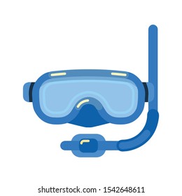 Blue color combination Swim diving mask icon