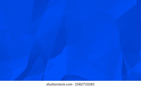 blue color crumple paper texture background with empty space vector