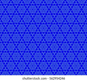 blue color decorative geometric ornament. seamless pattern. vector illustration. for design, wallpaper, fabric, invitation