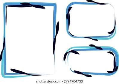 blue color decorative pattern dynamic banners frames