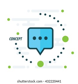 blue color design bubbles talk concept 