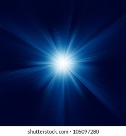 A Blue Color Design With A Burst. EPS 8 Vector File Included