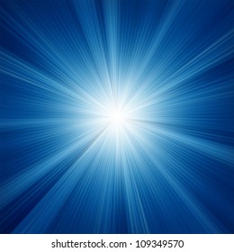 A Blue Color Design With A Burst. EPS 8 Vector File Included