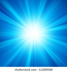 A Blue Color Design With A Burst. EPS 8 Vector File Included