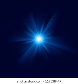 Blue color design with a burst. EPS 8 vector file included