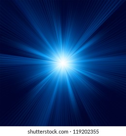 Blue Color Design With A Burst. EPS 8 Vector File Included