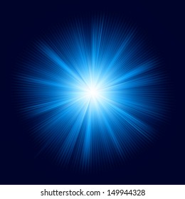 Blue color design with a burst. EPS 10 vector file included