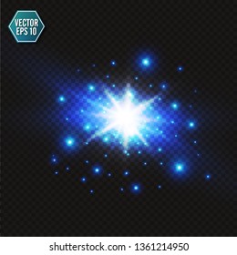Blue color design with a burst. Vector illustration EPS 10