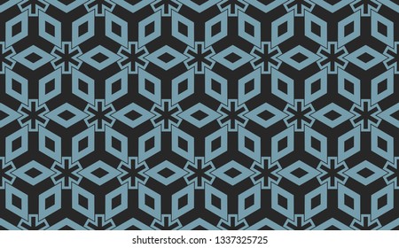 Blue color. Design for prints, textile, decor, fabric. for holiday decoration, holiday packaging. Vector seamless pattern