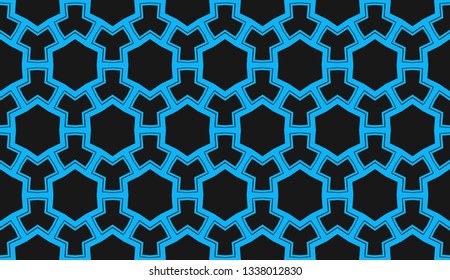 Blue color. Design for prints, textile, decor, fabric. for holiday decoration, holiday packaging. Vector seamless pattern