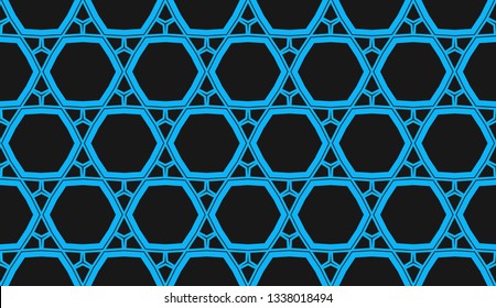 Blue color. Design for prints, textile, decor, fabric. for holiday decoration, holiday packaging. Vector seamless pattern