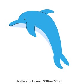 blue color dolphin cute adorable friendly mammal wild nature animals marine environment and jump pose