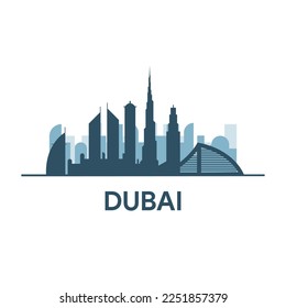 color azul dubai 2d vector