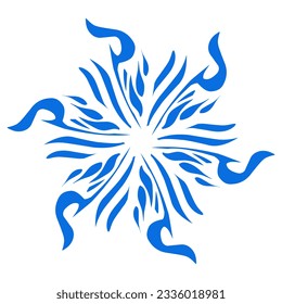 Blue color ethnic mandala patern design illustration. Perfect for logos, icons, stickers, tattoos, design elements for websites, advertisements and more.
