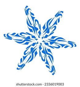 Blue color ethnic mandala patern design illustration. Perfect for logos, icons, stickers, tattoos, design elements for websites, advertisements and more.
